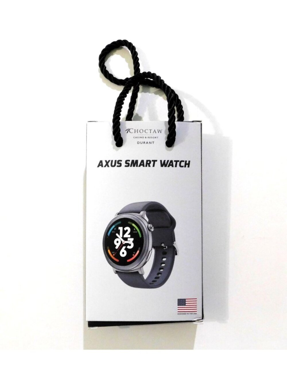 Axus Smart Watch Black Dial Adjustable Gray Band Unisex Choctaw New in Box